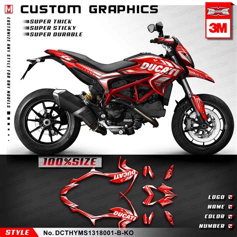 Kungfu Graphics Motorcycle Stickers Kit Full Wrap Red For Ducati