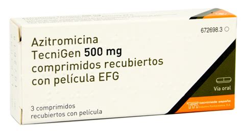 Azitromicina Tecnigen Efg Mg Comprimidos Recubiertos Farmac Uticos