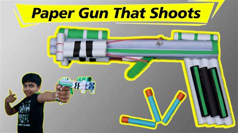 How to make PAPER GUN that SHOOTS paper bullets धमकदर कगज क