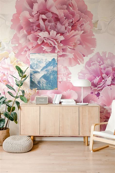 Vibrant Peony Wall Mural - Peel and Stick or Non-Pasted | Save 25%