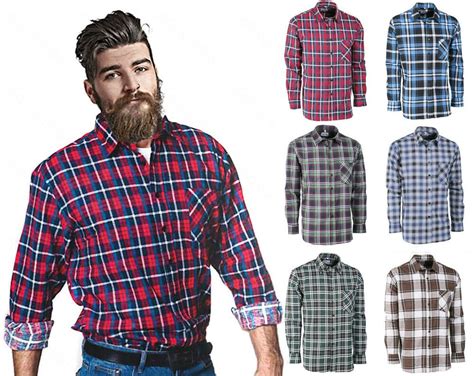 CAMICIA DA UOMO IN FLANELLA BOSCAIOLO A QUADRI TARTAN SCOZZESE HIPSTER