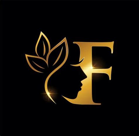 Letter F Beauty Women Face Logo Design Royalty Free Vector In 2024