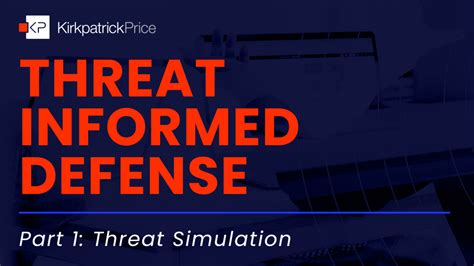 Threat Informed Defense Part Threat Simulation Kirkpatrickprice