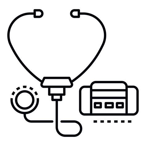 Stethoscope Icon Outline Style 15174129 Vector Art At Vecteezy