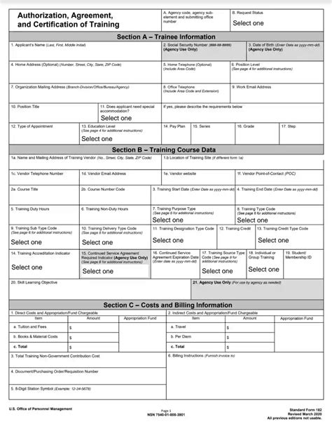 Opm Standard Form Fill Out Printable Pdf Forms Online