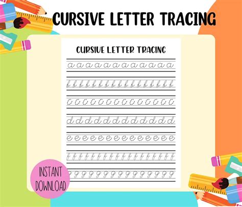 Cursive Letter Tracing, Tracing Letters, Preschool Letter Worksheet ...