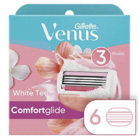 Gillette Venus Comfort Glide White Tea Women S Razor Blade Refills 6 Count