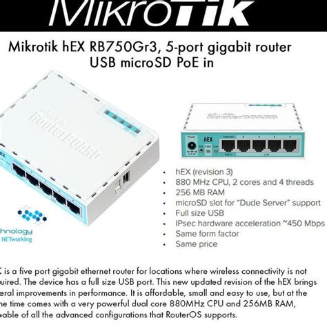 Jual Silahkan Beli Mikrotik Routerboard Hex Series Rb750gr3 5 Port