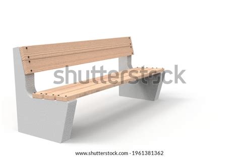 3d Blank Bench Rendering Background Stock Illustration 1961381362