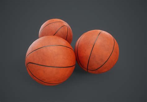 3d Model Basketball Ball Pbr Game Ready Vr Ar Low Poly Cgtrader