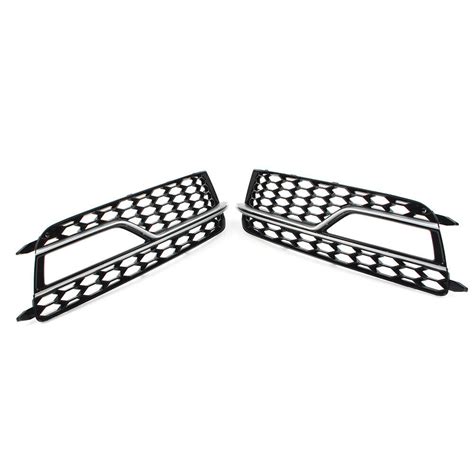 2 Pcs Front Bumper Honeycomb Mesh Fog Light Grille Cover For Audi A5 S