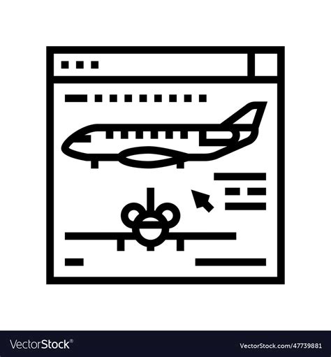 Aircraft design aeronautical engineer line icon Vector Image