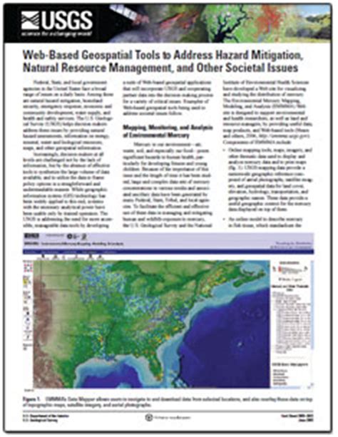 Usgs Fact Sheet Web Based Geospatial Tools To Address Hazard