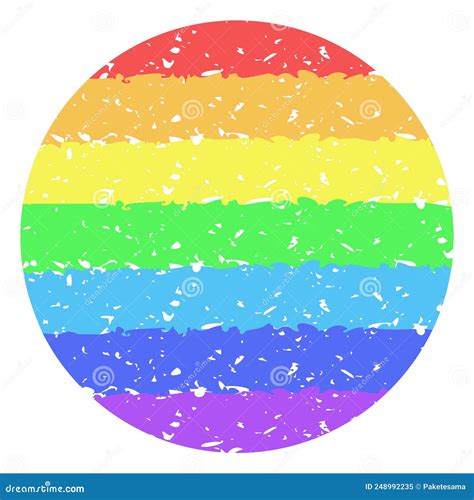 Rainbow Colored Circle Hand Painted With Pastel Crayons Stock Illustration Illustration Of