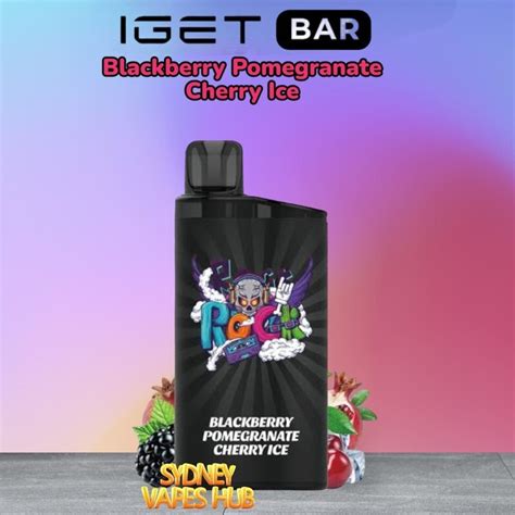 Buy IGET Bar 3500 Blackberry Pomegranate Cherry Ice