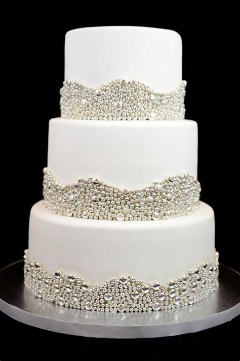 Wedding Ideas By Colour Silver Wedding Cake Decorations Chwv