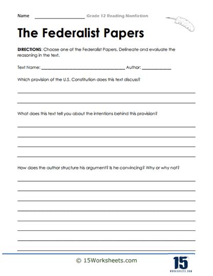 Reading Nonfiction Comprehension Grade 12 Worksheets