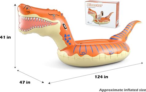 Jasonwell Flotador inflable de dinosaurio para niños y niñas y adultos