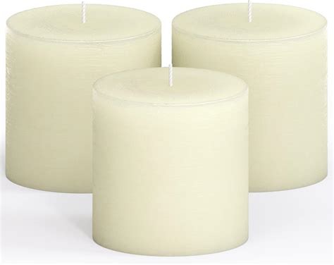 Spaas Unscented Pillar Candle Mm Hours Ivory S