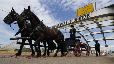 John Lewis Crosses Selma Bridge One Last Time Npr