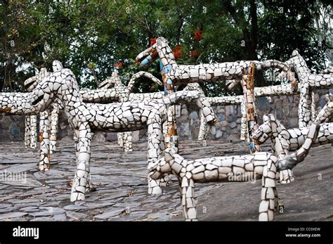 Sculptures, Rock Garden by Nek Chand, Chandigarh, India Stock Photo - Alamy