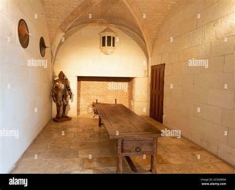 Amboise Chateau interior - the Guard's Room in the medieval Chateau D'Amboise, Amboise, France ...