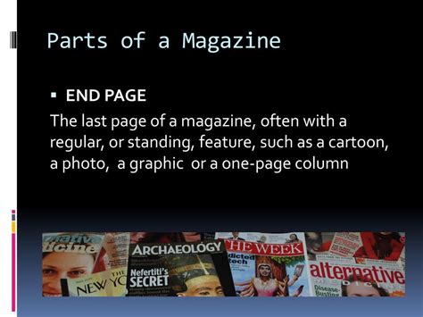 Anatomy Of A Magazine Jour 500 The Contemporary Magazine Ppt Download