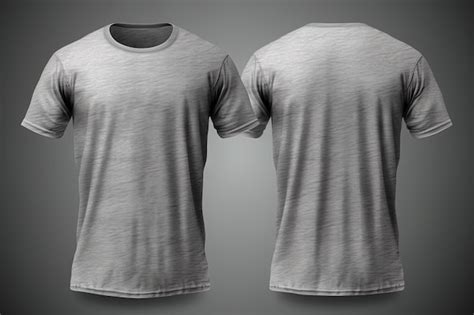 Premium AI Image | Grey male tshirt realistic mockup set from front and ...