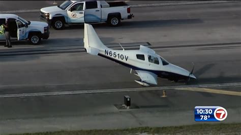 Small Plane Makes Emergency Landing At Fort Lauderdale Executive