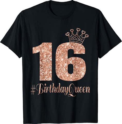 16th Birthday T Teen Sweet Sixteen 16 Rose T Shirt Uk Clothing