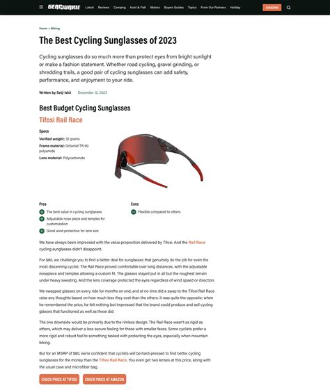 Rail Race Sunglass Review: The Best Cycling Sunglasses of 2023 | Tifosi Optics