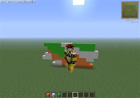 Bowser Pixel Art Minecraft Map