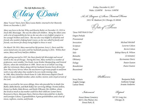 Mary Davis Obituary Aa Rayner And Sons Funeral Homes