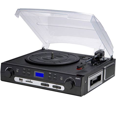 Lenoxx Vinyl Turntable Record Tt600 Cassette Player Rec