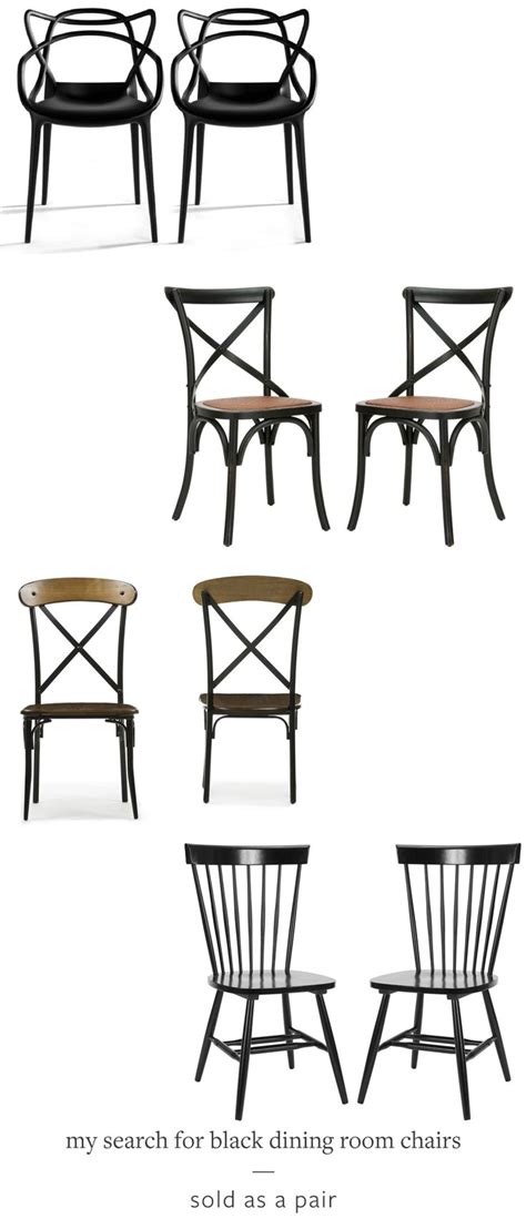 My Search For The Perfect Black Dining Room Chairs Black Dining Room