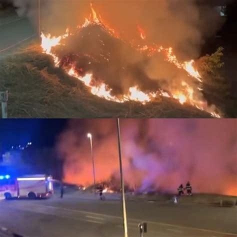 Incendio Sotto Lo Stadio Olimpico Nubi Di Fumo Sotto Il Ponte Duca D