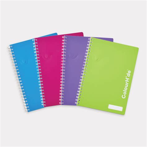 Colourhide A4 Notebook 120 Pages 4 Pack Officeworks