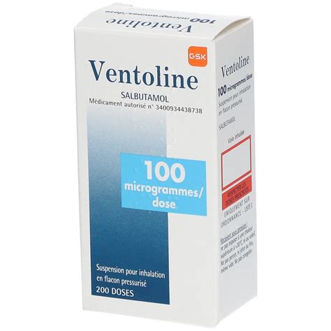 VENTOLINE 100 µg Dos Dosier Aeros 200 Hub Frankre 1 St mit dem E