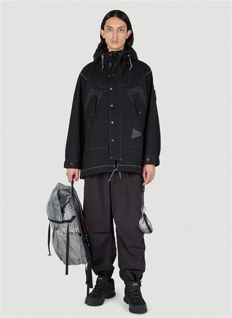 And Wander X Danner Field Parka Jacket In Black And Wander