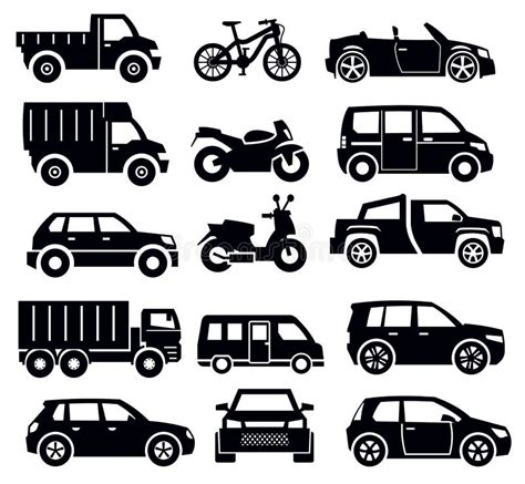 Transportation Icon Set Stock Vector Illustration Of Sign