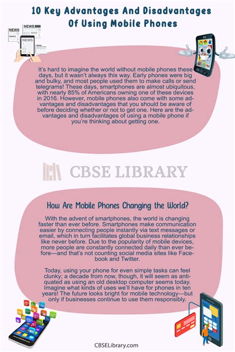 Key Advantages And Disadvantages Of Using Mobile Phones Changing