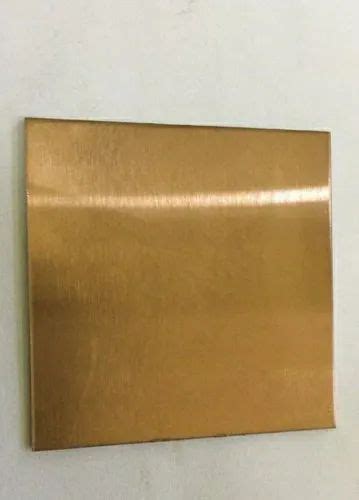 Rectangular Stainless Steel Rose Gold Matt Finish Sheets Thickness 1