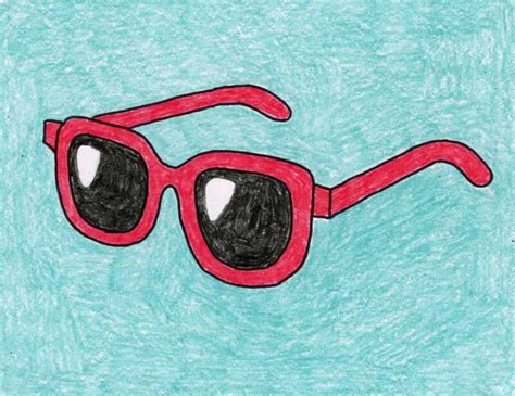 How To Draw Sunglasses Tutorial And Sunglasses Coloring Page