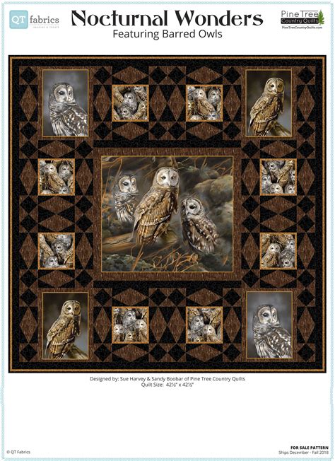 Barred Owls Are Beautifully Featured In This Crossover Fabric