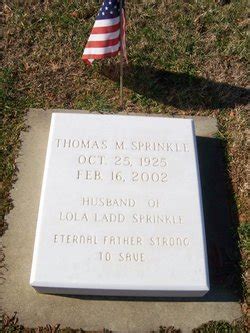 Thomas Milton Tommy Sprinkle Sr Find A Grave Memorial