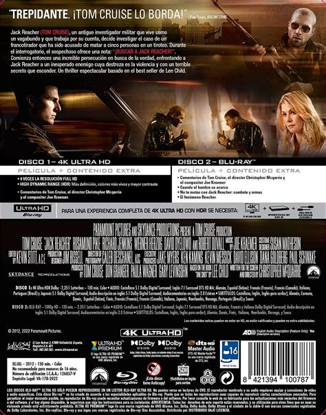 Jack Reacher Steelbook Bd Blu Ray