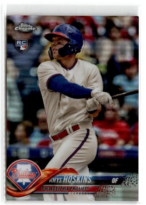 Topps Update Chrome Refractor Rhys Hoskins Rc Phillies Hmt