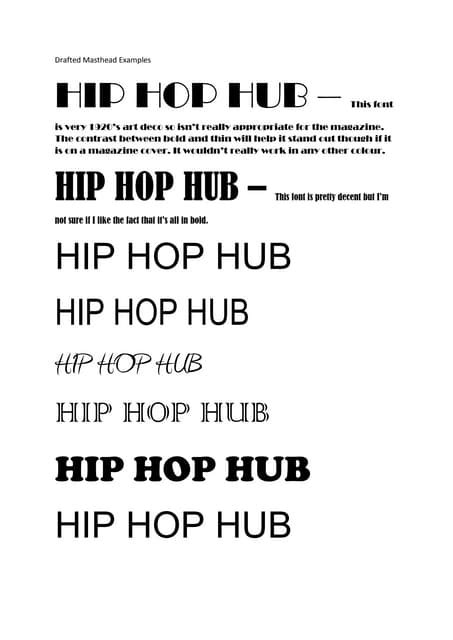 drafted masthead examples