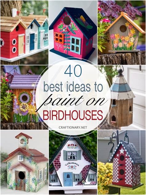 painted-birdhouses-ideas-to-paint - Craftionary