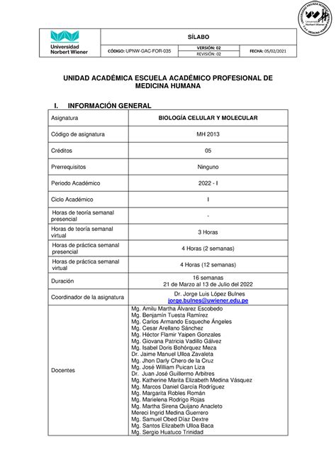 Biolog A Celular Y Molecular Cdigo Upnw Gac For Versin Revisi